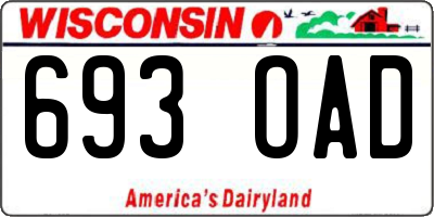 WI license plate 693OAD