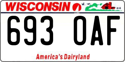 WI license plate 693OAF