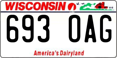 WI license plate 693OAG