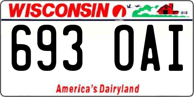 WI license plate 693OAI