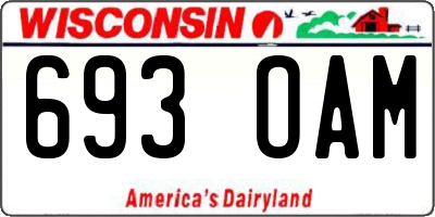 WI license plate 693OAM