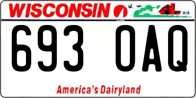 WI license plate 693OAQ
