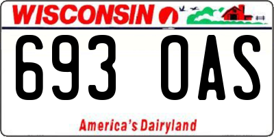 WI license plate 693OAS