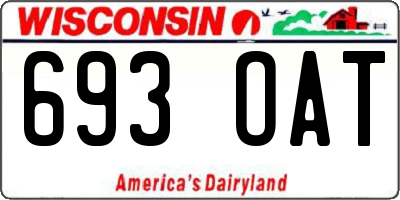WI license plate 693OAT