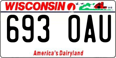 WI license plate 693OAU