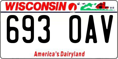 WI license plate 693OAV