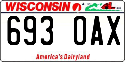 WI license plate 693OAX