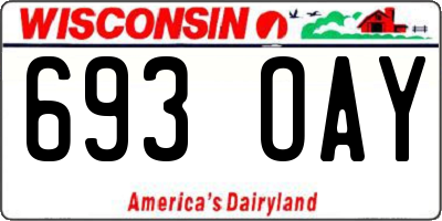 WI license plate 693OAY