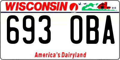 WI license plate 693OBA