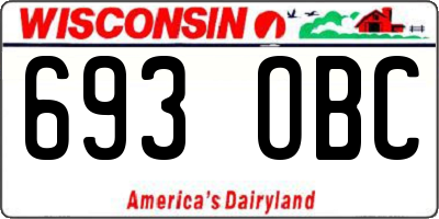 WI license plate 693OBC