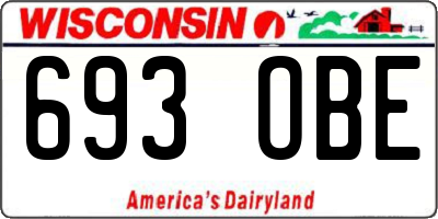 WI license plate 693OBE