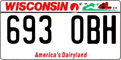 WI license plate 693OBH