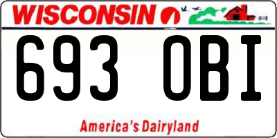 WI license plate 693OBI