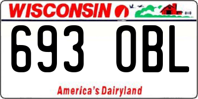 WI license plate 693OBL