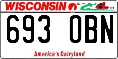 WI license plate 693OBN