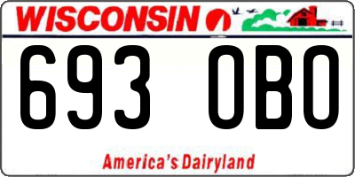 WI license plate 693OBO