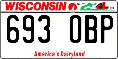 WI license plate 693OBP
