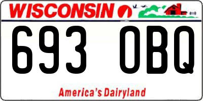WI license plate 693OBQ