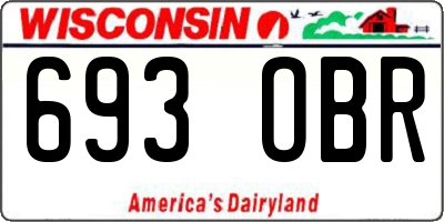 WI license plate 693OBR