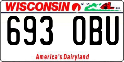 WI license plate 693OBU
