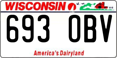 WI license plate 693OBV