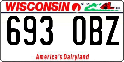WI license plate 693OBZ