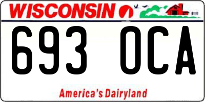 WI license plate 693OCA