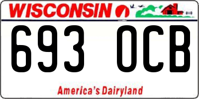 WI license plate 693OCB