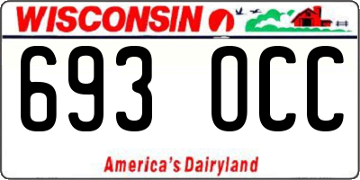 WI license plate 693OCC