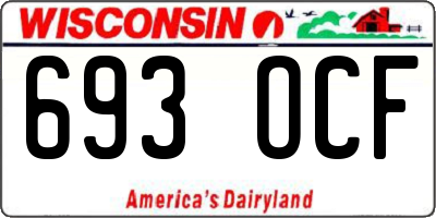 WI license plate 693OCF