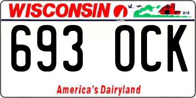 WI license plate 693OCK