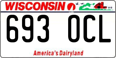 WI license plate 693OCL