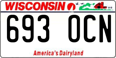 WI license plate 693OCN