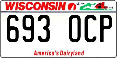 WI license plate 693OCP