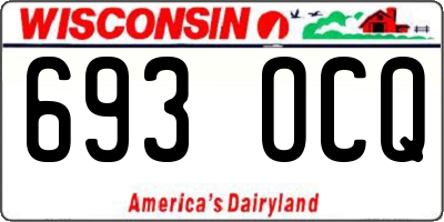 WI license plate 693OCQ