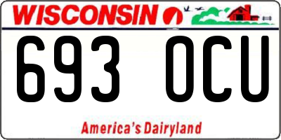 WI license plate 693OCU