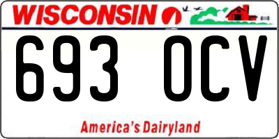 WI license plate 693OCV