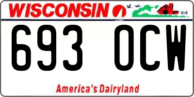 WI license plate 693OCW