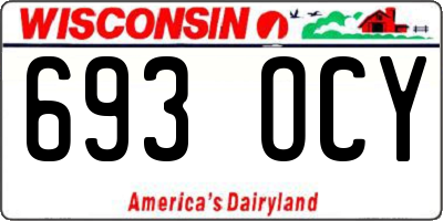 WI license plate 693OCY