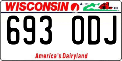 WI license plate 693ODJ