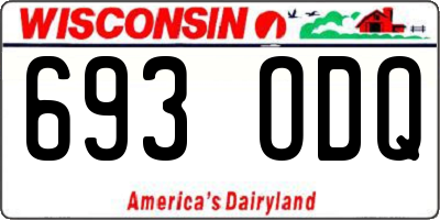 WI license plate 693ODQ