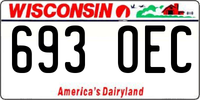 WI license plate 693OEC