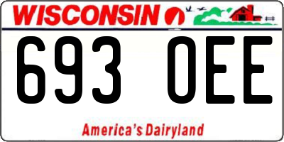 WI license plate 693OEE