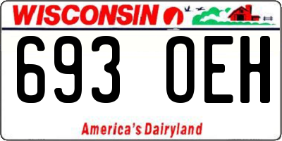WI license plate 693OEH