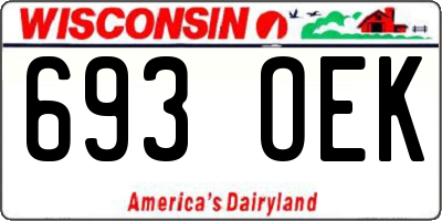 WI license plate 693OEK