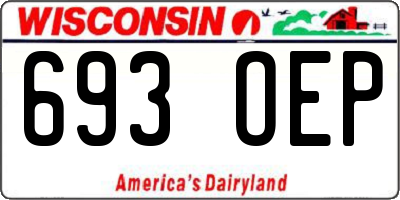 WI license plate 693OEP