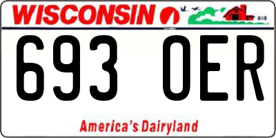 WI license plate 693OER