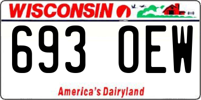WI license plate 693OEW