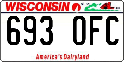 WI license plate 693OFC