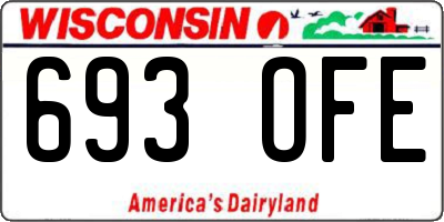 WI license plate 693OFE